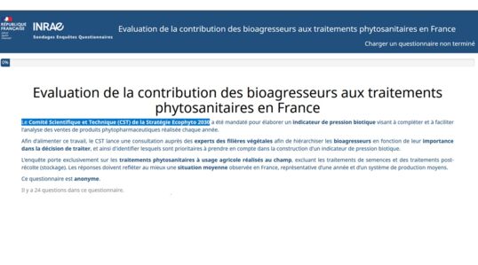Enquête bioagresseurs